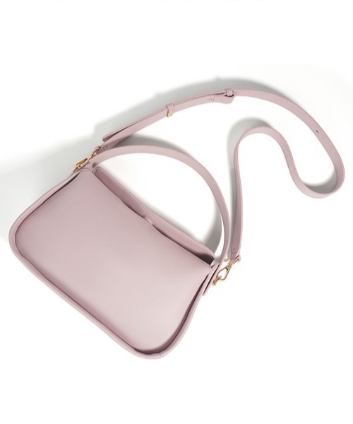 NiiNa（ニーナ）の「【 NiiNa / ニーナ 】高品質牛革  2way  ワンハンドル スクエアフォルム レザーバッグ（ショルダーバッグ・レディース・ピンク/ベージュ/ブラック・FREE）」の7枚目の写真