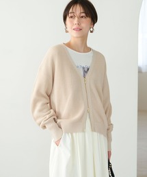 リネンライクジップカーディガン／291211