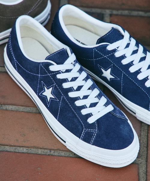 CONVERSE(コンバース)の「ONE STAR SUEDE 35200862(スニーカー・メンズ・ブルー・4h/5/5h/6h/7/7h/8/8h/9/9h/10h/4)」の4枚目の写真