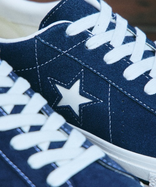 CONVERSE(コンバース)の「ONE STAR SUEDE 35200862(スニーカー・メンズ・ブルー・4h/5/5h/6h/7/7h/8/8h/9/9h/10h/4)」の2枚目の写真