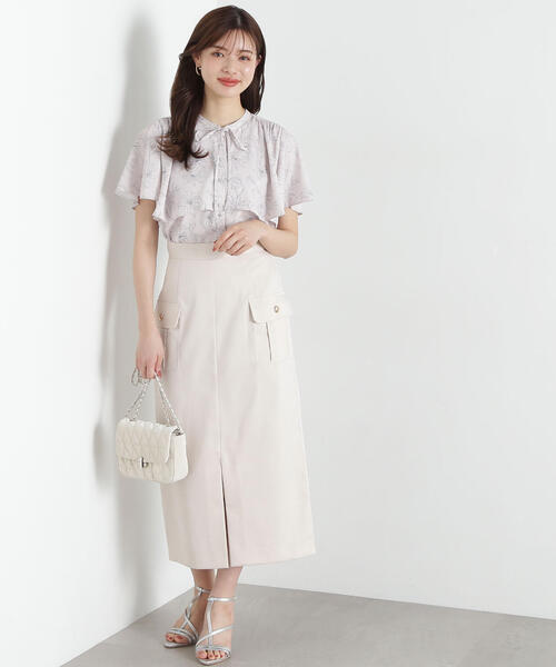 PROPORTION BODY DRESSING（プロポーションボディドレッシング）の「ポケット付きナロースカート / 1215120405（スカート・レディース・ベージュ/ネイビー/ピンク・SMALL/MEDIUM）」の16枚目の写真