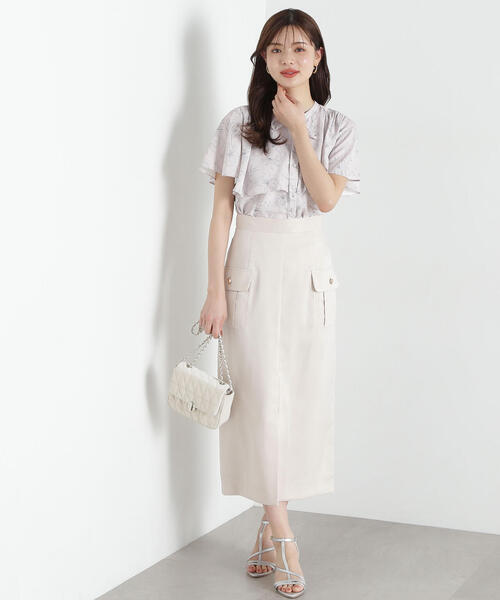 PROPORTION BODY DRESSING（プロポーションボディドレッシング）の「ポケット付きナロースカート / 1215120405（スカート・レディース・ベージュ/ネイビー/ピンク・SMALL/MEDIUM）」の17枚目の写真