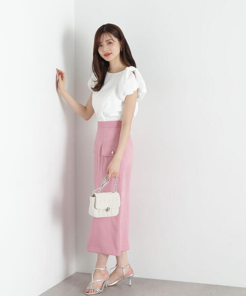 PROPORTION BODY DRESSING（プロポーションボディドレッシング）の「ポケット付きナロースカート / 1215120405（スカート・レディース・ベージュ/ネイビー/ピンク・SMALL/MEDIUM）」の8枚目の写真