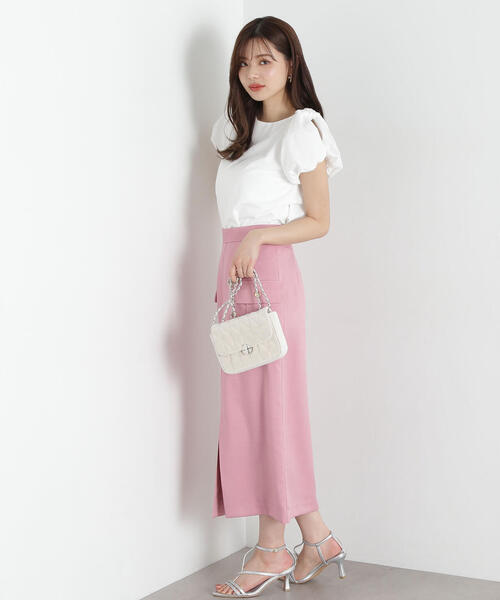 PROPORTION BODY DRESSING（プロポーションボディドレッシング）の「ポケット付きナロースカート / 1215120405（スカート・レディース・ベージュ/ネイビー/ピンク・SMALL/MEDIUM）」の15枚目の写真