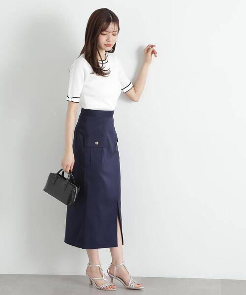 PROPORTION BODY DRESSING（プロポーションボディドレッシング）の「ポケット付きナロースカート / 1215120405（スカート・レディース・ベージュ/ネイビー/ピンク・SMALL/MEDIUM）」の19枚目の写真