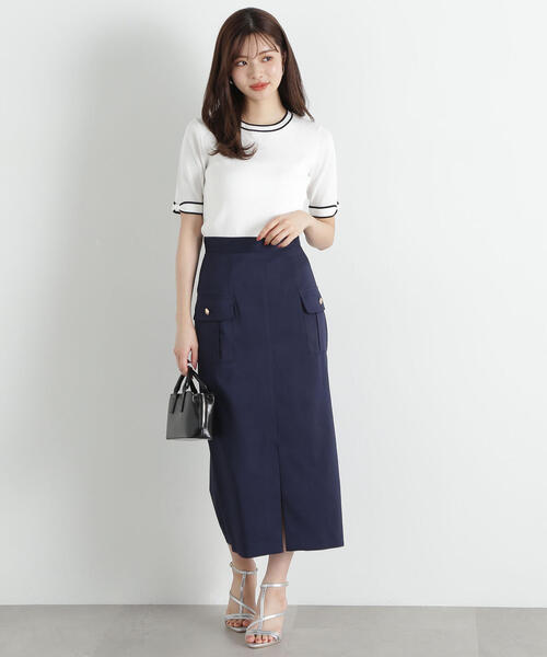 PROPORTION BODY DRESSING（プロポーションボディドレッシング）の「ポケット付きナロースカート / 1215120405（スカート・レディース・ベージュ/ネイビー/ピンク・SMALL/MEDIUM）」の20枚目の写真