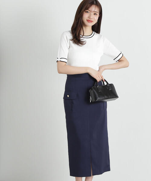 PROPORTION BODY DRESSING（プロポーションボディドレッシング）の「ポケット付きナロースカート / 1215120405（スカート・レディース・ベージュ/ネイビー/ピンク・SMALL/MEDIUM）」の21枚目の写真