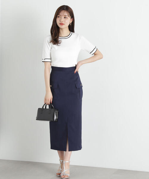 PROPORTION BODY DRESSING（プロポーションボディドレッシング）の「ポケット付きナロースカート / 1215120405（スカート・レディース・ベージュ/ネイビー/ピンク・SMALL/MEDIUM）」の2枚目の写真