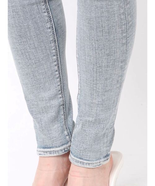 GYDA♡ハイウエストフロントZIPベルトデザインスキニーデニムパンツ GYDA（ジェイダ）の「ハイウエストフロントZIPベルトデザイン