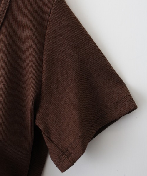 SpRay（スプレイ）の「レ－スアップフェイクレイヤ－ドトップス（Tシャツ/カットソー・レディース・ベージュ/ブラウン/アイボリー/ブラック/ボルドー/ダークカーキ/レッド系その他・FREE）」の20枚目の写真