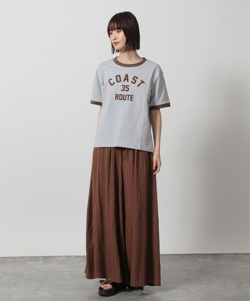 LAKOLE（ラコレ）の「リンガーロゴTEE / 324529（Tシャツ/カットソー・レディース・ブルー/オートミール/イエロー/チャコール・FREE）」の10枚目の写真