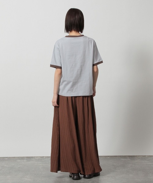 LAKOLE（ラコレ）の「リンガーロゴTEE / 324529（Tシャツ/カットソー・レディース・ブルー/オートミール/イエロー/チャコール・FREE）」の12枚目の写真