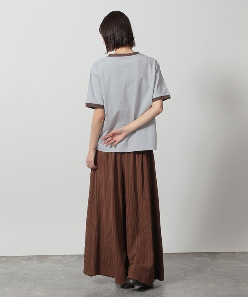 LAKOLE（ラコレ）の「リンガーロゴTEE / 324529（Tシャツ/カットソー・レディース・ブルー/オートミール/イエロー/チャコール・FREE）」の13枚目の写真