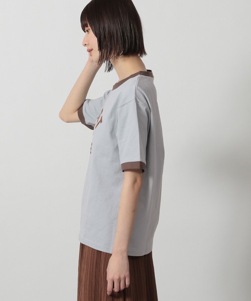 LAKOLE（ラコレ）の「リンガーロゴTEE / 324529（Tシャツ/カットソー・レディース・ブルー/オートミール/イエロー/チャコール・FREE）」の15枚目の写真