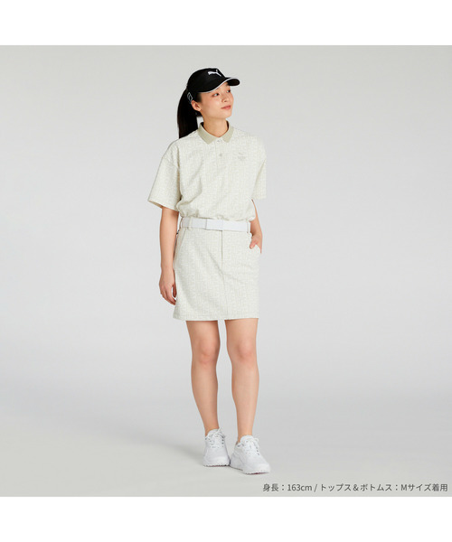 PUMA(プーマ)の「PUMA プーマ ウィメンズ ゴルフ FOG ジャガード AOP 半袖 ポロシャツ(ポロシャツ・レディース・ネイビー/ブラウン系その他7/ブラウン系その他・LARGE/MEDIUM/SMALL/X-LARGE)」の12枚目の写真