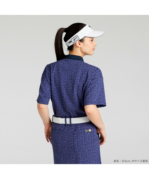 PUMA(プーマ)の「PUMA プーマ ウィメンズ ゴルフ FOG ジャガード AOP 半袖 ポロシャツ(ポロシャツ・レディース・ネイビー/ブラウン系その他7/ブラウン系その他・LARGE/MEDIUM/SMALL/X-LARGE)」の15枚目の写真