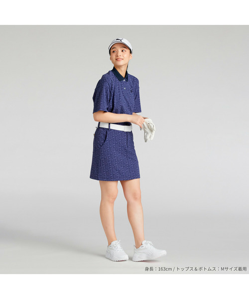 PUMA(プーマ)の「PUMA プーマ ウィメンズ ゴルフ FOG ジャガード AOP 半袖 ポロシャツ(ポロシャツ・レディース・ネイビー/ブラウン系その他7/ブラウン系その他・LARGE/MEDIUM/SMALL/X-LARGE)」の16枚目の写真