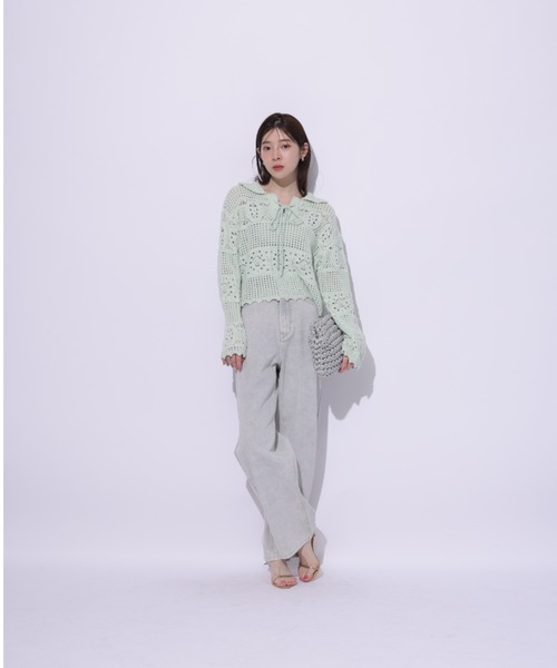 【すくらんぷ】Rirandture ニット Rirandture（リランドチュール）の「柄編みスキッパーニット（ニット