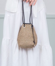 marco masi | 【MARCO MASI/マルコ・マージ】巾着　ミニショルダーバッグ　バケツバッグ　かごバッグ　ラフィア(かごバッグ)