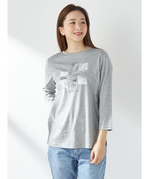 McGREGOR(マックレガー)の「スムース刺繍Tシャツ(Tシャツ/カットソー・レディース・ホワイト/グレー/ピンク・L/M)」の3枚目の写真