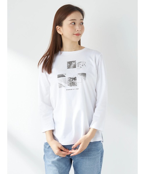 McGREGOR(マックレガー)の「スムース刺繍Tシャツ(Tシャツ/カットソー・レディース・ホワイト/グレー/ピンク・L/M)」の2枚目の写真