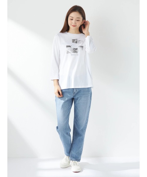 McGREGOR(マックレガー)の「スムース刺繍Tシャツ(Tシャツ/カットソー・レディース・ホワイト/グレー/ピンク・L/M)」の6枚目の写真
