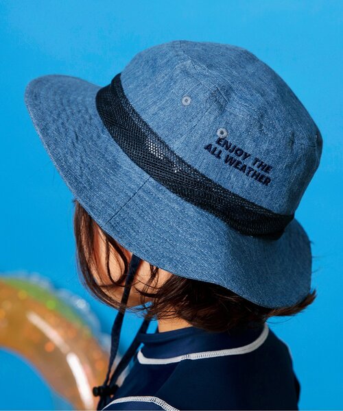BREEZE（ブリーズ）の「【保冷剤収納可・日よけ付き】アウトドアハット_UVカット_撥水加工（ハット・キッズ・その他12/ベージュ/インディゴブルー/ラベンダー/その他11・50/52/54/56/58）」の2枚目の写真
