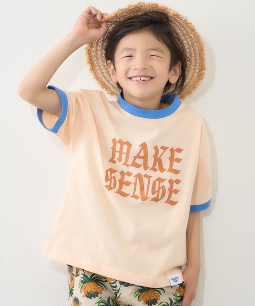 CIAOPANIC TYPY（チャオパニックティピー）の「【KIDS】【プチプラ】アソート柄リンガーTEE（Tシャツ/カットソー・キッズ・レッド/オレンジ/ブルー/イエロー/パープル/ネイビー/ミント/バーガンディー/グリーン/ブラック・MEDIUM/SMALL/XX-LARGE/X-LARGE/LARGE）」の6枚目の写真