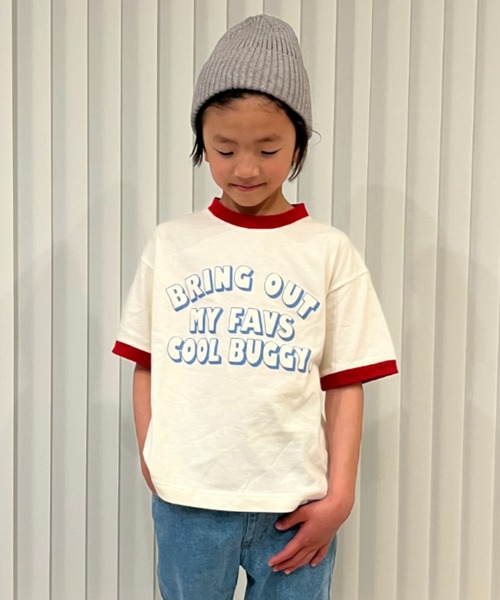 CIAOPANIC TYPY（チャオパニックティピー）の「【KIDS】【プチプラ】アソート柄リンガーTEE（Tシャツ/カットソー・キッズ・レッド/オレンジ/ブルー/イエロー/パープル/ネイビー/ミント/バーガンディー/グリーン/ブラック・MEDIUM/SMALL/XX-LARGE/X-LARGE/LARGE）」の21枚目の写真