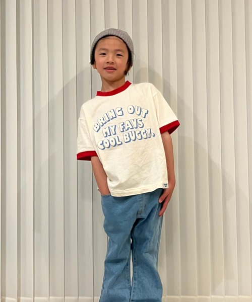 CIAOPANIC TYPY（チャオパニックティピー）の「【KIDS】【プチプラ】アソート柄リンガーTEE（Tシャツ/カットソー・キッズ・レッド/オレンジ/ブルー/イエロー/パープル/ネイビー/ミント/バーガンディー/グリーン/ブラック・MEDIUM/SMALL/XX-LARGE/X-LARGE/LARGE）」の20枚目の写真