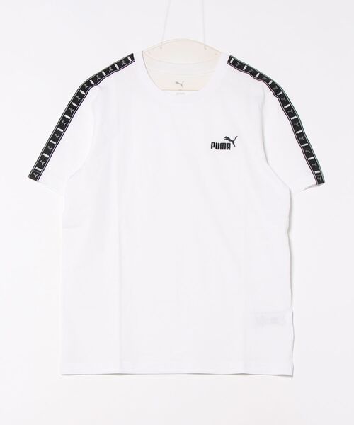 PUMA(プーマ)の「《PUMA》ESS TAPE Tシャツ(Tシャツ/カットソー・メンズ・ホワイト/ブラック・XL/S/M/L)」の1枚目の写真