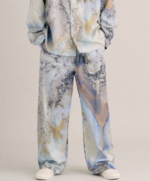 Under the Skin（アンダーザスキン）の「Under the Skin アンダーザスキン マーブリングアート セミワイドイージーパンツ セットアップ対応 /// UTS-01403（その他パンツ）」