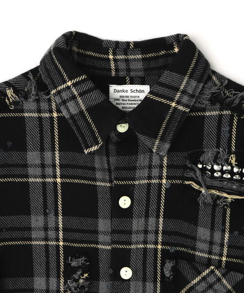 DANKE SCHON（ダンケシェーン）の「DankeSchon/ダンケシェーン/STUDS FLANNEL CHECK L/S SHIRTS（シャツ/ブラウス・メンズ・レッド/グレー/ブラック・M/L）」の11枚目の写真