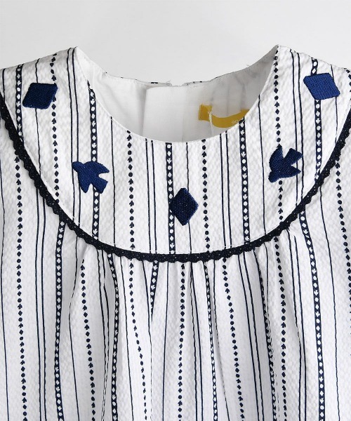 moimoln（モイモルン）の「マリワンピース（ワンピース・キッズ・ネイビー・110cm/100cm/90cm/80ｃｍ）」の4枚目の写真