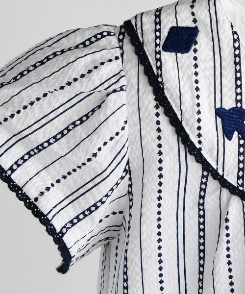 moimoln（モイモルン）の「マリワンピース（ワンピース・キッズ・ネイビー・110cm/100cm/90cm/80ｃｍ）」の5枚目の写真