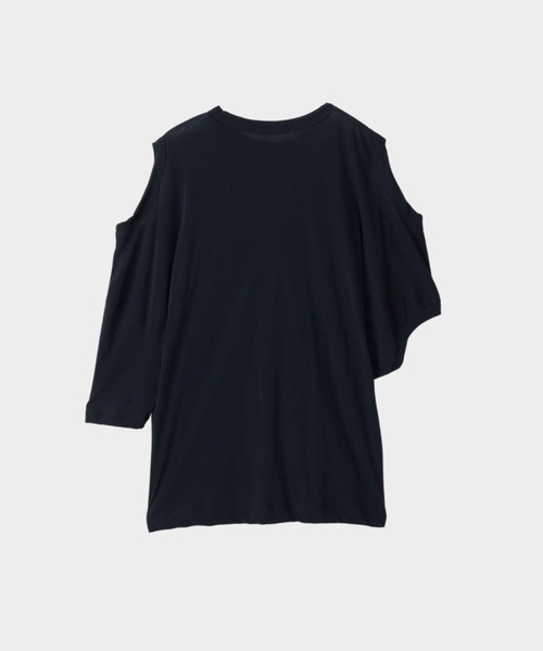 CINOH(チノ)の「SHEFオープンショルダーTシャツ(Tシャツ/カットソー・レディース・チャコールグレー/ホワイト/サックスブルー・38)」の10枚目の写真