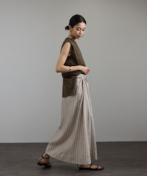 SALON adam et rope'（サロン アダム エ ロペ）の「プリマベールショルダータックノースリーブプルオーバー［UVケア・洗える］（Tシャツ/カットソー・レディース・ホワイト/ピンク系その他2/ブラック/ブラウン/ブラウン系・FREE）」の15枚目の写真