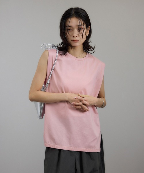tシャツ プリマベールショルダータックノースリーブプルオーバー「UVケア・洗える」 レディース プリマベールショルダータックノースリーブプルオーバー［UVケア