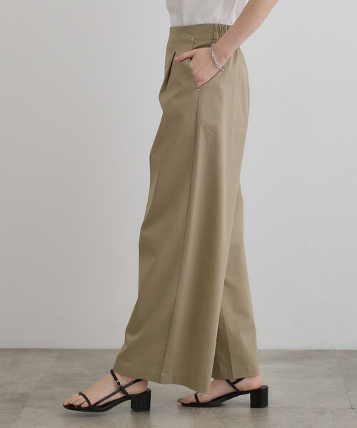 grove(グローブ)の「高身長さん向け+10cm【接触冷感】サマーハイパーストレッチワイドパンツ(その他パンツ・レディース・ネイビー/ブラック/カーキ/チャコールグレー/ナチュラル・01/02/03/04/05)」の10枚目の写真