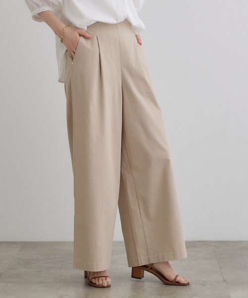 grove(グローブ)の「高身長さん向け+10cm【接触冷感】サマーハイパーストレッチワイドパンツ(その他パンツ・レディース・ネイビー/ブラック/カーキ/チャコールグレー/ナチュラル・01/02/03/04/05)」の14枚目の写真