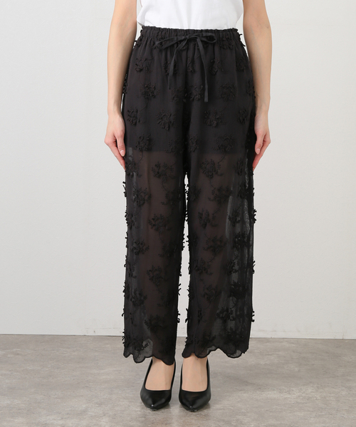 セール】【crinkle crinkle crinkle】 sheer cotton 3D embroidery