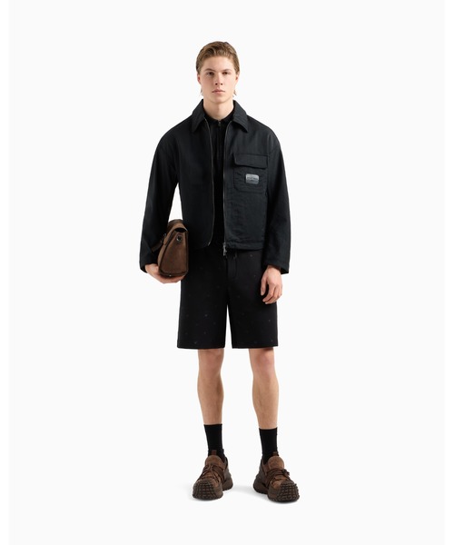 EMPORIO ARMANI（エンポリオアルマーニ）の「【エンポリオ アルマーニ】バミューダパンツ ダブルジャージー マイクロイーグル総刺繍（その他パンツ・メンズ・ブラック・SMALL/MEDIUM/LARGE/X-LARGE/X-SMALL）」の4枚目の写真