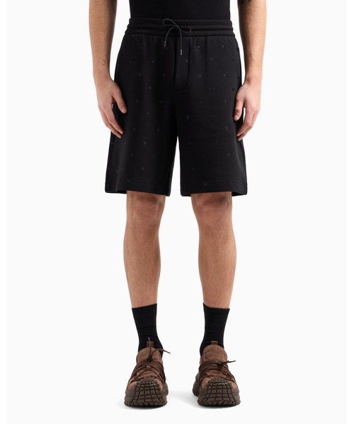 EMPORIO ARMANI（エンポリオアルマーニ）の「【エンポリオ アルマーニ】バミューダパンツ ダブルジャージー マイクロイーグル総刺繍（その他パンツ・メンズ・ブラック・SMALL/MEDIUM/LARGE/X-LARGE/X-SMALL）」の6枚目の写真