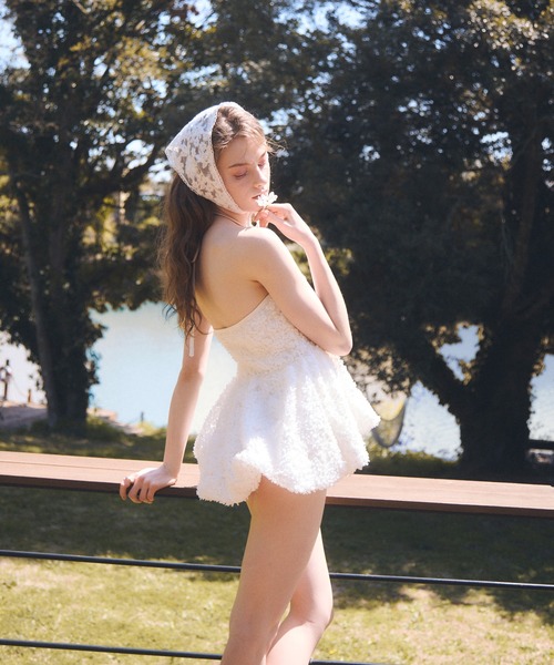 フラワーモチーフバルーンワンピース セール】フラワーモチーフバルーンワンピース（水着）｜EIMY