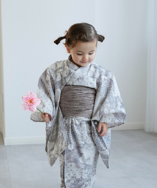 【ネット完売品】utatane 浴衣3点セット ひよこ商店オリジナルデザイン utatane｜ひよこ商店 浴衣3点セット 青碧色に菊爛漫 | Rakuten