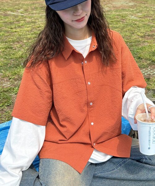 【UNISEX】ポコポコ半袖無地シャツの19枚目の写真