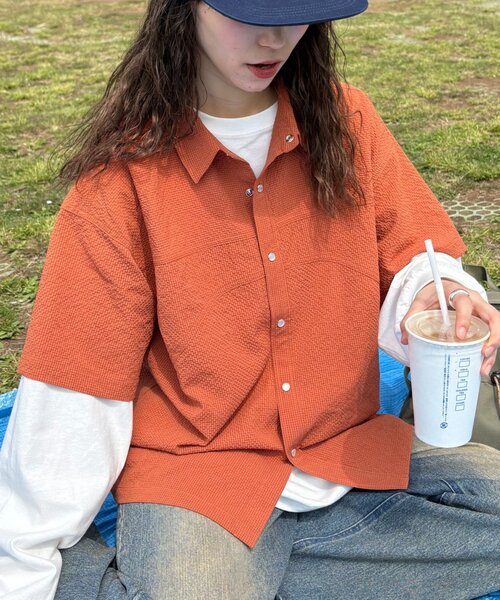 【UNISEX】ポコポコ半袖無地シャツの20枚目の写真