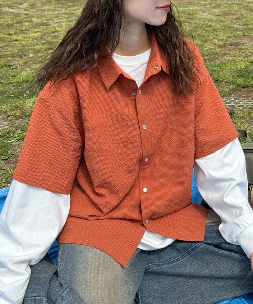 【UNISEX】ポコポコ半袖無地シャツの21枚目の写真