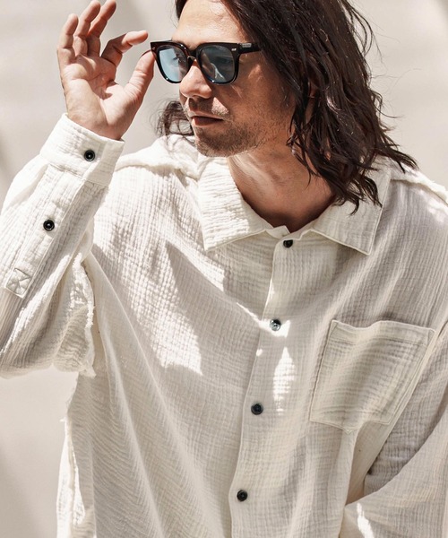 セール】ms6100-Cut Off Double Gauze Shirts ダブルガーゼシャツ