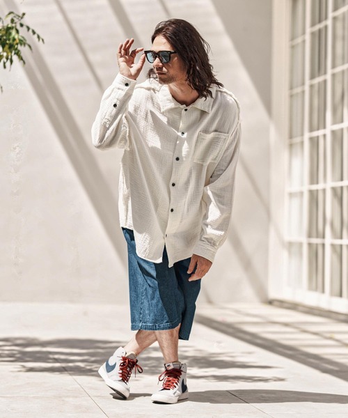 ms6100-Cut Off Double Gauze Shirts ダブルガーゼシャツ（シャツ